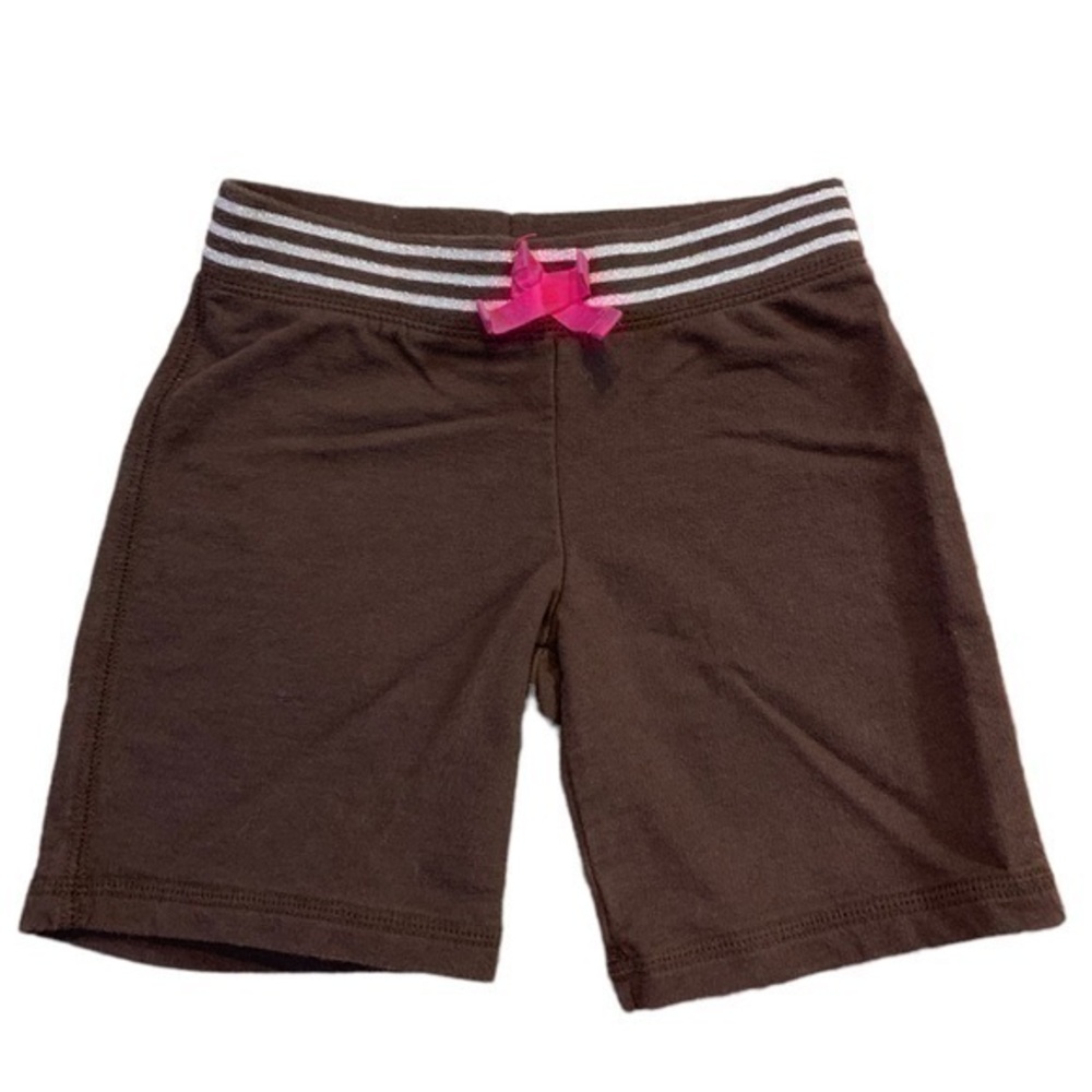 5/$25 Jumping Beans Brown Soft Shorts Pink Bow 3T 3